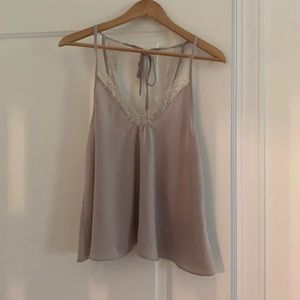 grey camisole with lace